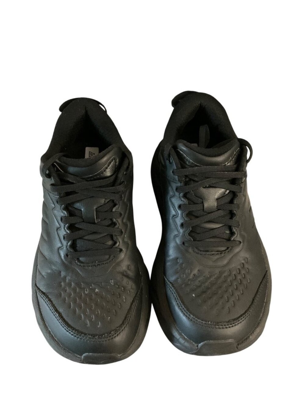 HOKA Bondi SR Leather Slip-Resistant Black Shoes Womens 7 7D WIDE work - Picture 8 of 12